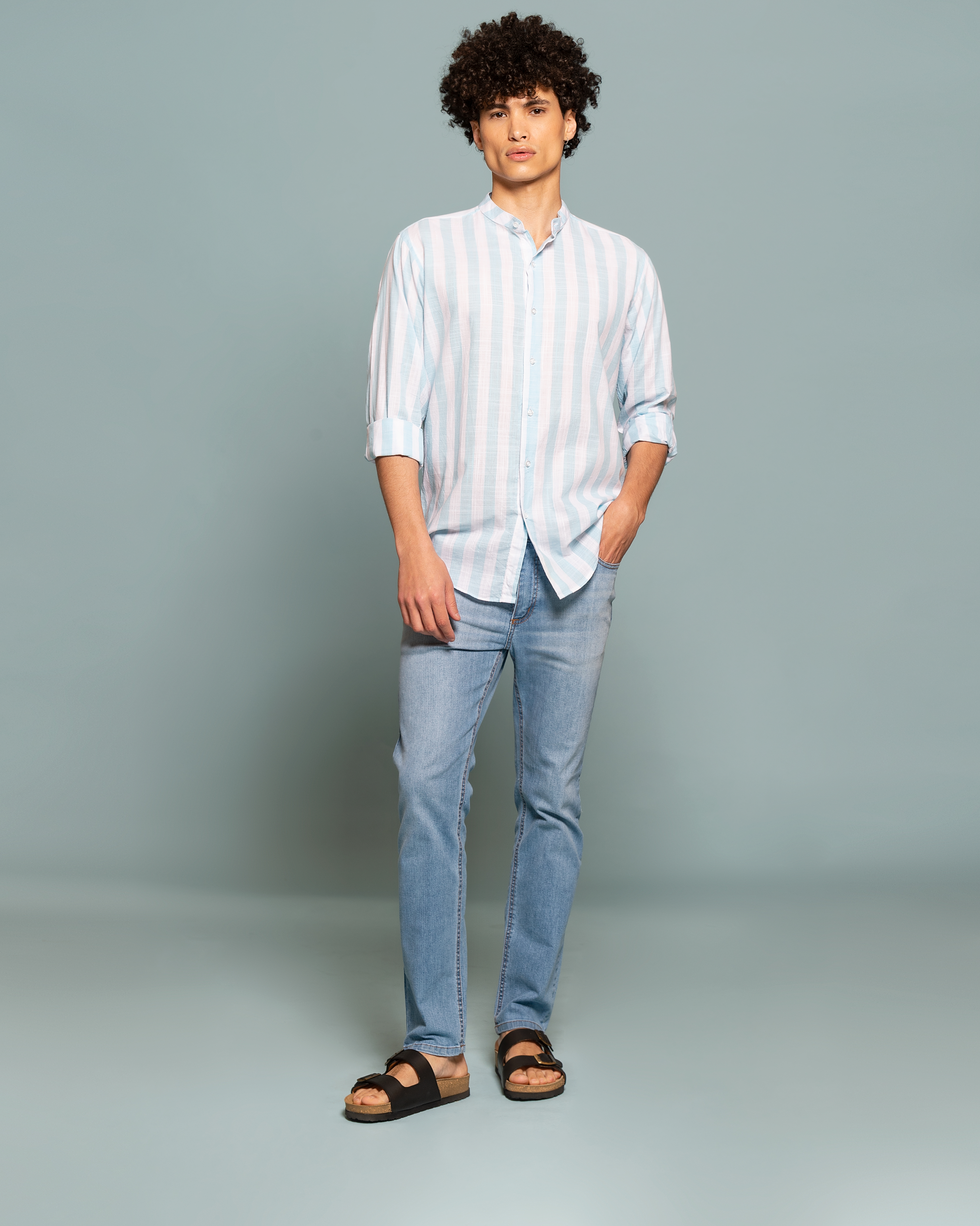 6528MAOMLTU - CAMISA MIYAGUI SKSP TURQUEZA